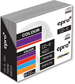 CD-R epro 48X/700MB/colour/slim