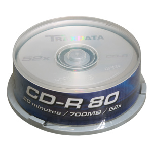 CD-R Traxdata 25 pack 52x/700MB