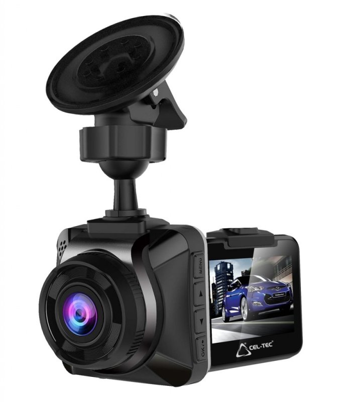 CEL-TEC E04 - palubní kamera do auta HD 720p, microSDHC, HDR, 2" LCD, černá