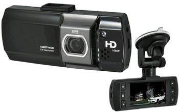CEL-TEC E07 - palubní kamera do auta 1080p, microSD/SDHC, WDR, černá