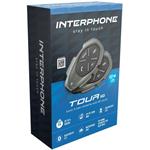 CellularLine bluetooth handsfree pre zatvorené a otvorené prilby Interphone TOUR HD, Twin Pack