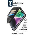 CellularLine Book Agenda 2 puzdro typu kniha pre Apple iPhone 14 Plus, čierne