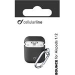 Cellularline Bounce puzdro pre Apple AirPods 1 / AirPods 2, čierne
