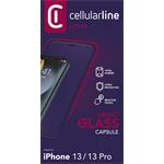 Cellularline Capsule tvrdené sklo pre celý displej Apple iPhone 13/13 Pro, čierne