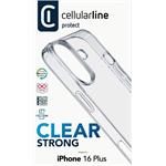 Cellularline Clear Duo kryt s ochranným rámčekom pre Apple iPhone 16 Plus, číry