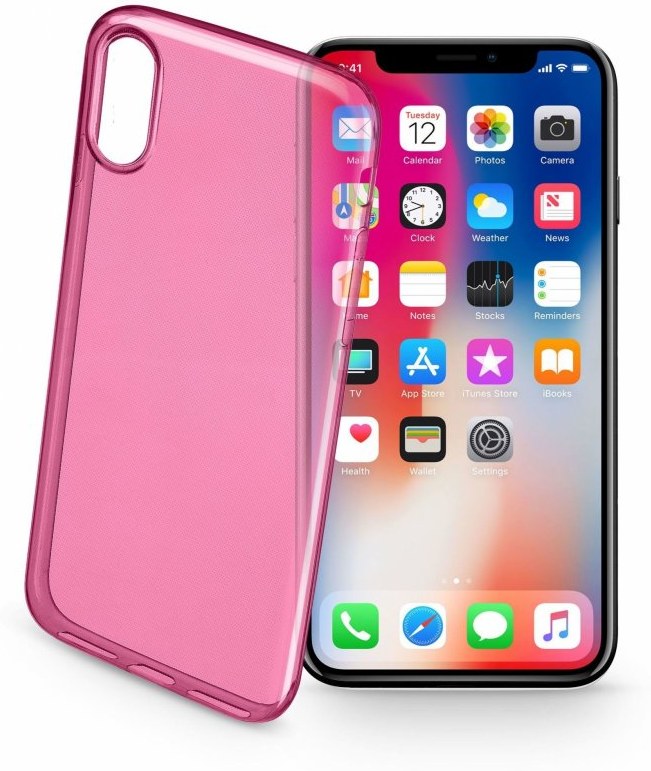 CellularLine Color, ružový kryt pre pre Apple iPhone X