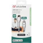 CellularLine, dátový kábel, USB-C, biely