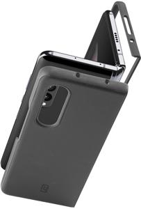 Cellularline Fit Duo ochranný kryt pre Samsung Galaxy Z Fold 4, PU koža, čierny