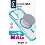 Cellularline Iconic Mag kryt s podporou Magsafe pre Apple iPhone 16, modrý