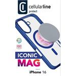 Cellularline Iconic Mag kryt s podporou Magsafe pre Apple iPhone 16, modrý