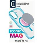 Cellularline Iconic Mag kryt s podporou Magsafe pre Apple iPhone 16 Plus, modrý