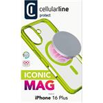 Cellularline Iconic Mag kryt s podporou Magsafe pre Apple iPhone 16 Plus, zelený