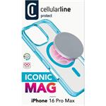 Cellularline Iconic Mag kryt s podporou Magsafe pre Apple iPhone 16 Pro Max, modrý