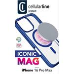 Cellularline Iconic Mag kryt s podporou Magsafe pre Apple iPhone 16 Pro Max, modrý