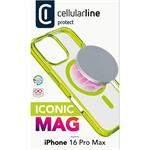 Cellularline Iconic Mag kryt s podporou Magsafe pre Apple iPhone 16 Pro Max, zelený