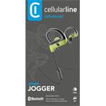 Cellularline Jogger športové bezdrôtové ergonomické slúchadla, čierno zelené