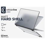 Cellularline Matt Hard Shell tvrdený ochranný kryt pre Apple MacBook Pro 14'' (2021), transparentný