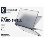 Cellularline Matt Hard Shell tvrdený ochranný kryt pre Apple MacBook PRO 16'' (2021), transparentný