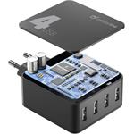 Cellularline Multipower nabijačka 4 x USB port, 42W, čierna