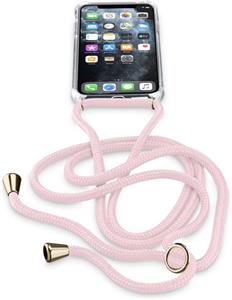 Cellularline Neck-Case transparentný zadný kryt s ružovou šnúrkou na krk pre Apple iPhone 11 Pro
