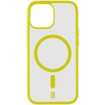 Cellularline Pop Mag kryt s podporou Magsafe pre Apple iPhone 15, číry / limetkový