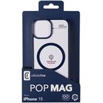 Cellularline Pop Mag kryt s podporou Magsafe pre Apple iPhone 15, číry / modrý