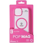 Cellularline Pop Mag kryt s podporou Magsafe pre Apple iPhone 15, číry / ružový