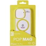 Cellularline Pop Mag kryt s podporou Magsafe pre Apple iPhone 15 Pro, číry / limetkový