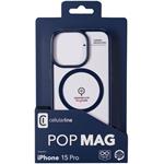 Cellularline Pop Mag kryt s podporou Magsafe pre Apple iPhone 15 Pro, číry / modrý