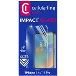 Cellularline Second Glass Ultra ochranné tvrdené sklo pre Apple iPhone 14/14 Pro