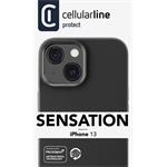 Cellularline Sensation ochranný silikónový kryt pre Apple iPhone 13, čierny