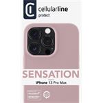 Cellularline Sensation ochranný silikónový kryt pre Apple iPhone 13 Pro Max, staroružový