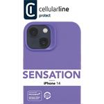 Cellularline Sensation ochranný silikónový kryt pre Apple iPhone 14, fialový