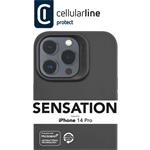 Cellularline Sensation ochranný silikónový kryt pre Apple iPhone 14 PRO, čierny
