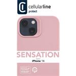 Cellularline Sensation ochranný silikónový kryt pre Apple iPhone 14, ružový