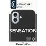 Cellularline Sensation ochranný silikónový kryt pre Apple iPhone 16 Plus, čierny