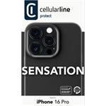 Cellularline Sensation ochranný silikónový kryt pre Apple iPhone 16 Pro, čierny