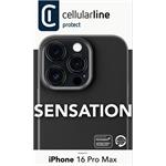 Cellularline Sensation ochranný silikónový kryt pre Apple iPhone 16 Pro Max, čierny