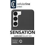 Cellularline Sensation ochranný silikónový kryt pre Samsung Galaxy S23, čierny