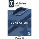 Cellularline Sensation Plus ochranný silikónový kryt pre Apple iPhone 15, modrý