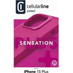 Cellularline Sensation Plus ochranný silikónový kryt pre Apple iPhone 15 Plus, růžový