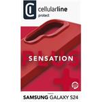 Cellularline Sensation Plus ochranný silikónový kryt pre Samsung Galaxy S24, červený