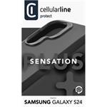 Cellularline Sensation Plus ochranný silikónový kryt pre Samsung Galaxy S24, čierny