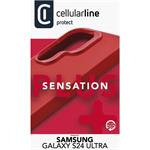 Cellularline Sensation Plus ochranný silikónový kryt pre Samsung Galaxy S24 Ultra, červený