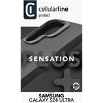 Cellularline Sensation Plus ochranný silikónový kryt pre Samsung Galaxy S24 Ultra, čierny