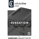 Cellularline Sensation Plus silikonový kryt pre Samsung Galaxy S23 FE, čierny