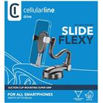 Cellularline Slide Flexy univerzálny držiak s prísavkou, čierny