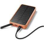 Cellularline Solar, solárna powerbanka, 10 000 mAh, oranžová