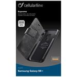Cellularline Supreme prémiové kožené puzdro typu kniha pre Samsung Galaxy S9 Plus, čierne