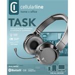 Cellularline Task náhlavné slúchadlá s Bluetooth a nastaviteľným mikrofónom, čierne